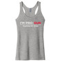 I'm Pro Gun Change My Mind White Print - Tri-Blend Women's Tank