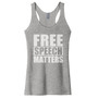 Free Speech Matters White Print - Tri-Blend Women's Tank