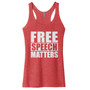 Free Speech Matters White Print - Tri-Blend Women's Tank