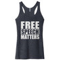 Free Speech Matters White Print - Tri-Blend Women's Tank