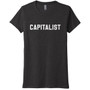 CAPITALIST White Print - Tri-Blend Women's Tee