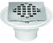 Square PVC Shower Drain with Snap Screen
