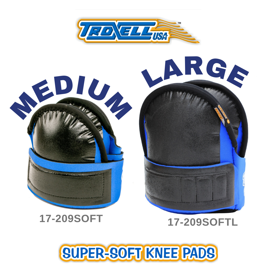 Leather Knee Pads - Wide Soft Cap