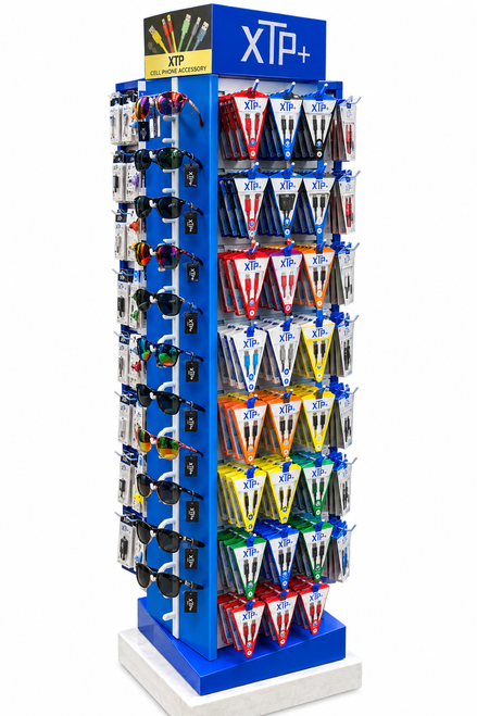 XTP Floor Cell Phone Accessory Display with Sunglasses