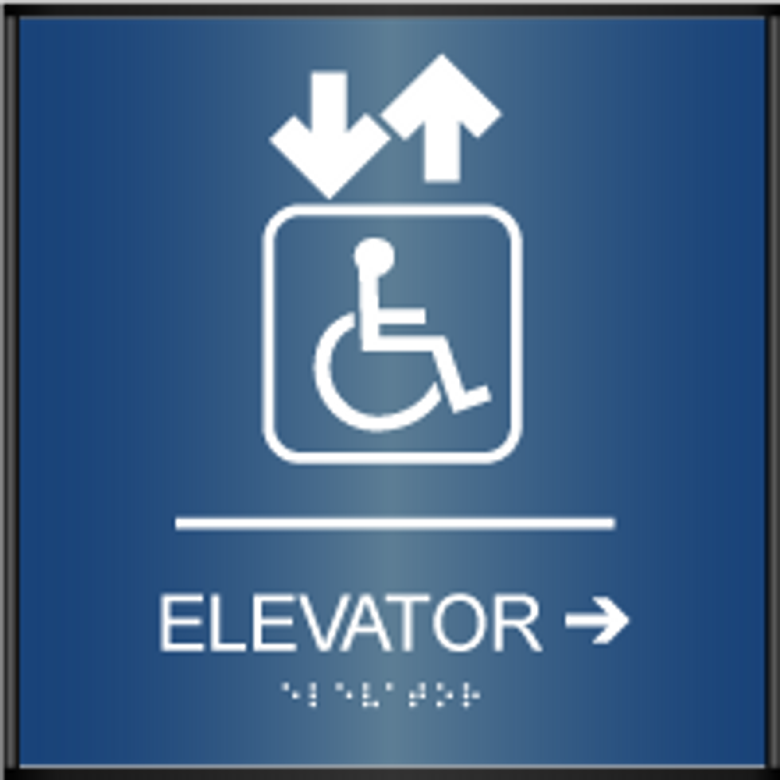 Curved ADA Elevator Sign ADA Central Signs