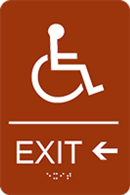 Exit Left ADA Sign