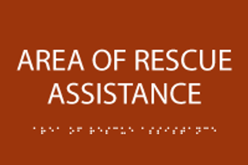Area of Rescue Assistance ADA Sign