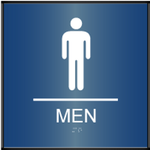 ADA Men's Restroom Sign Curved