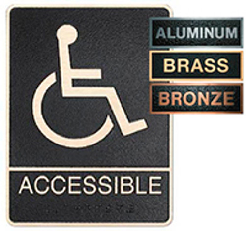 Accessible Metal ADA Plaque