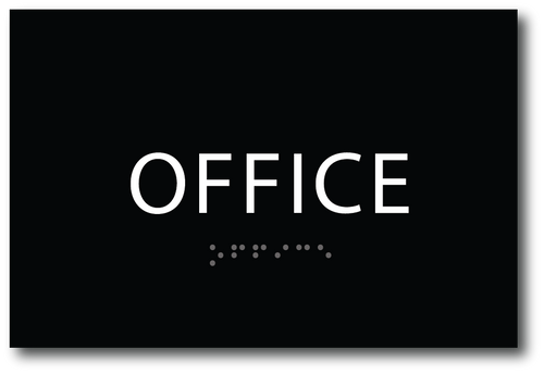 Black Office ADA Sign