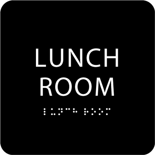 Black Lunch Room ADA Sign