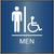 Curved ADA Men's Accessible Restroom Sign