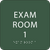 Exam Room 1 ADA Sign - 6" x 6"