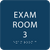 Dark Blue ADA Exam Room 3 with Braille