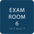 Dark Blue Exam Room 6 ADA Sign
