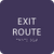 Purple Tactile Exit Route Sign