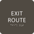 Olive Tactile Exit Route Sign