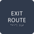 Navy Tactile Exit Route Sign