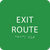 Light Green Tactile Exit Route Sign