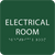 Green Tactile Electrical Room Sign