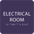 Purple Tactile Electrical Room Sign