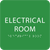 Light Green Tactile Electrical Room Sign