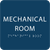 Dark Blue Tactile Mechanical Room Sign