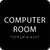 Black Computer Room ADA Sign