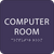 Purple Computer Room ADA Sign