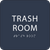Blue Trash Room Tactile Sign