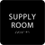 Black Supply Room ADA Sign