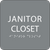 Grey Janitor Closet Tactile Sign