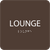 Dark Brown Lounge ADA Sign