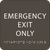 Emergency Exit Only ADA Sign - 6" x 6"