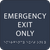 Navy Emergency Exit Only ADA Sign