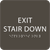 Exit Stair Down ADA Sign - 6" x 6"