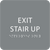 Grey Exit Stair Up ADA Sign