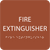 Orange Fire Extinguisher ADA Sign