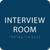 Dark Blue Interview Room ADA Sign