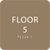 Brown Floor 5 Level Identification Sign