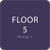 Purple Floor 5 Level Identification Sign