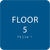 Blue Floor 5 Level Identification Sign