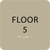 Brown Floor 5 Level Number Sign