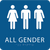 Blue All Gender Restroom Sign