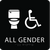 Black Accessible All Gender Toilet Sign