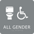 Grey Accessible All Gender Toilet Sign