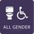 Purple Accessible All Gender Toilet Sign