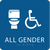 Blue Accessible All Gender Toilet Sign