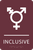 Burgundy Inclusive Gender Neutral Bathroom Sign