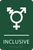 Green Inclusive Gender Neutral Bathroom Sign